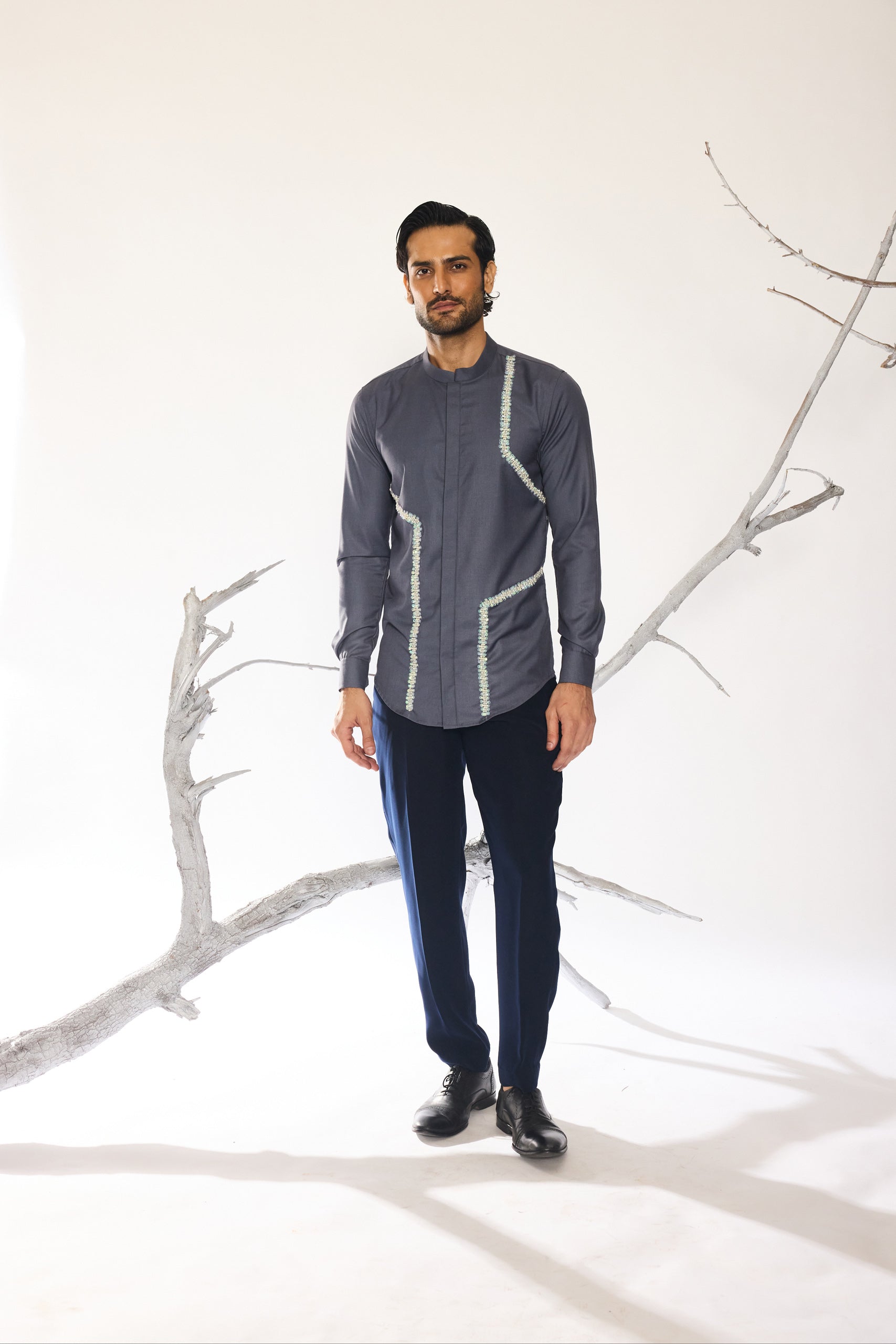 Lumen Grid Statement Shirt