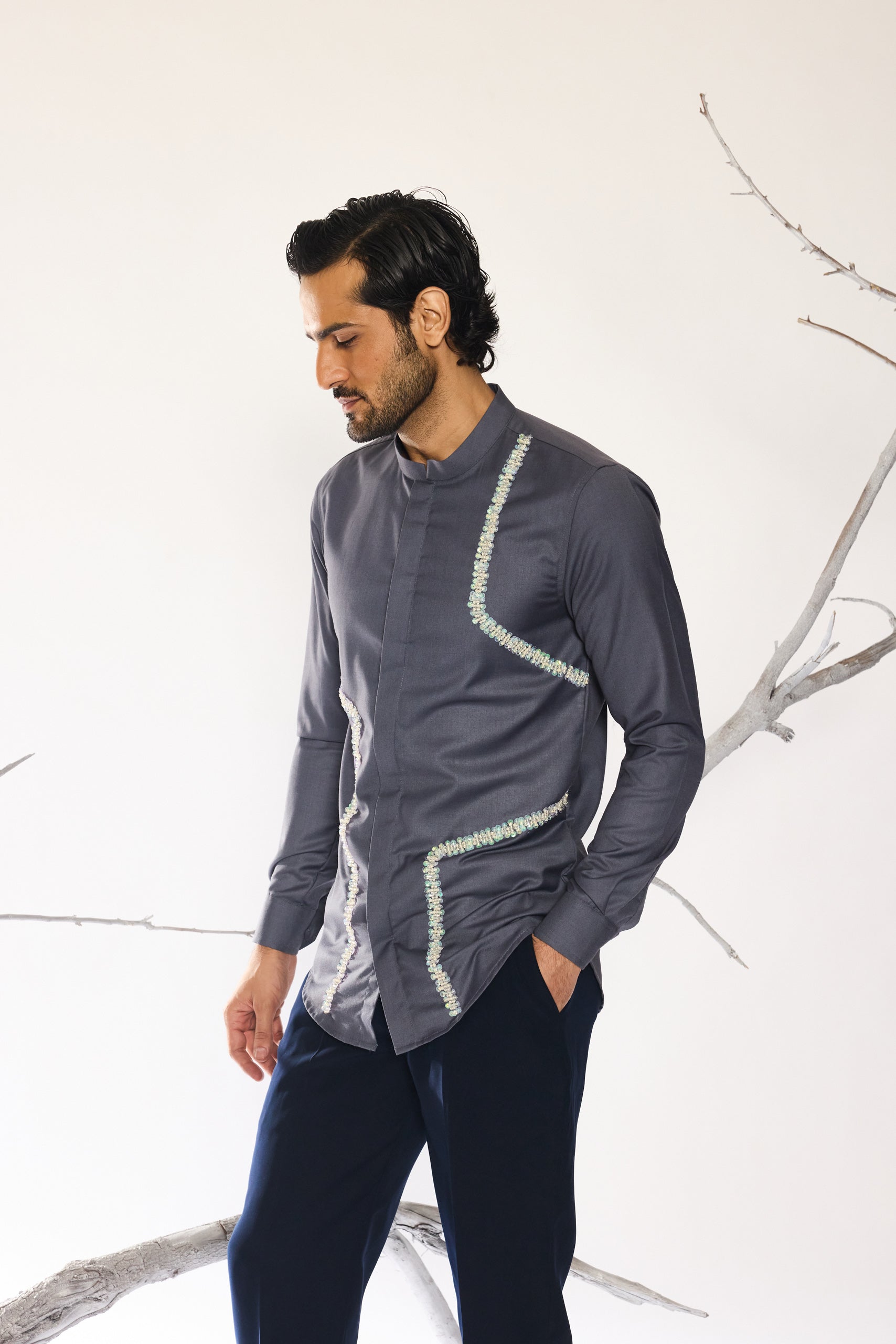 Lumen Grid Statement Shirt