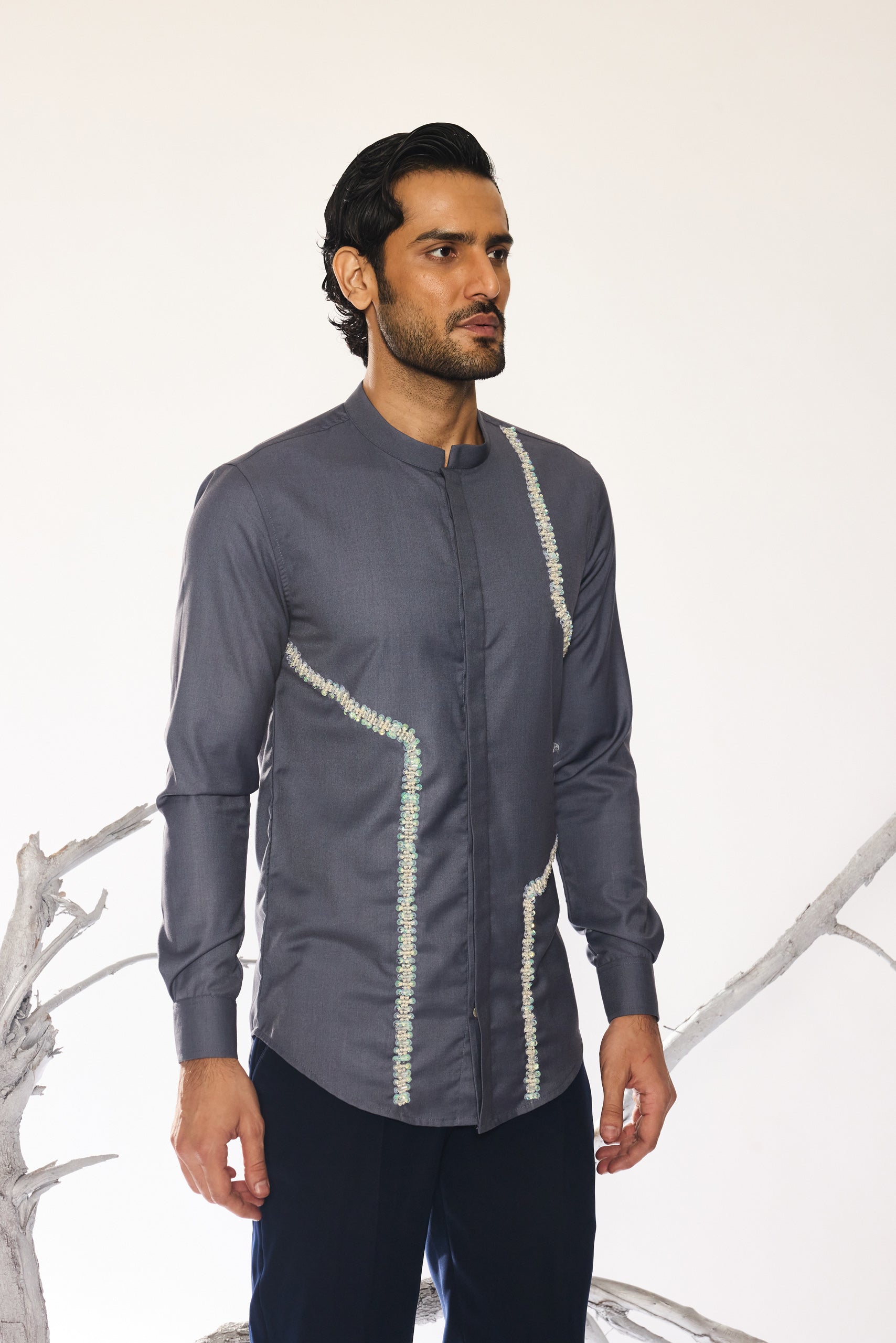 Lumen Grid Statement Shirt