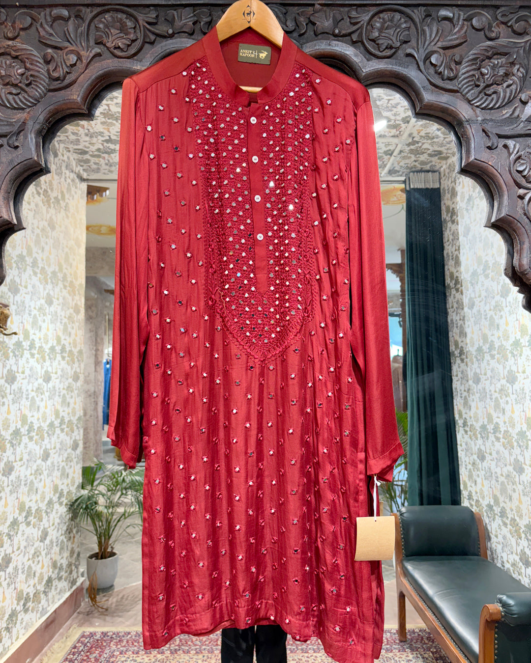 Ansari Mirror Embroidered Kurta set