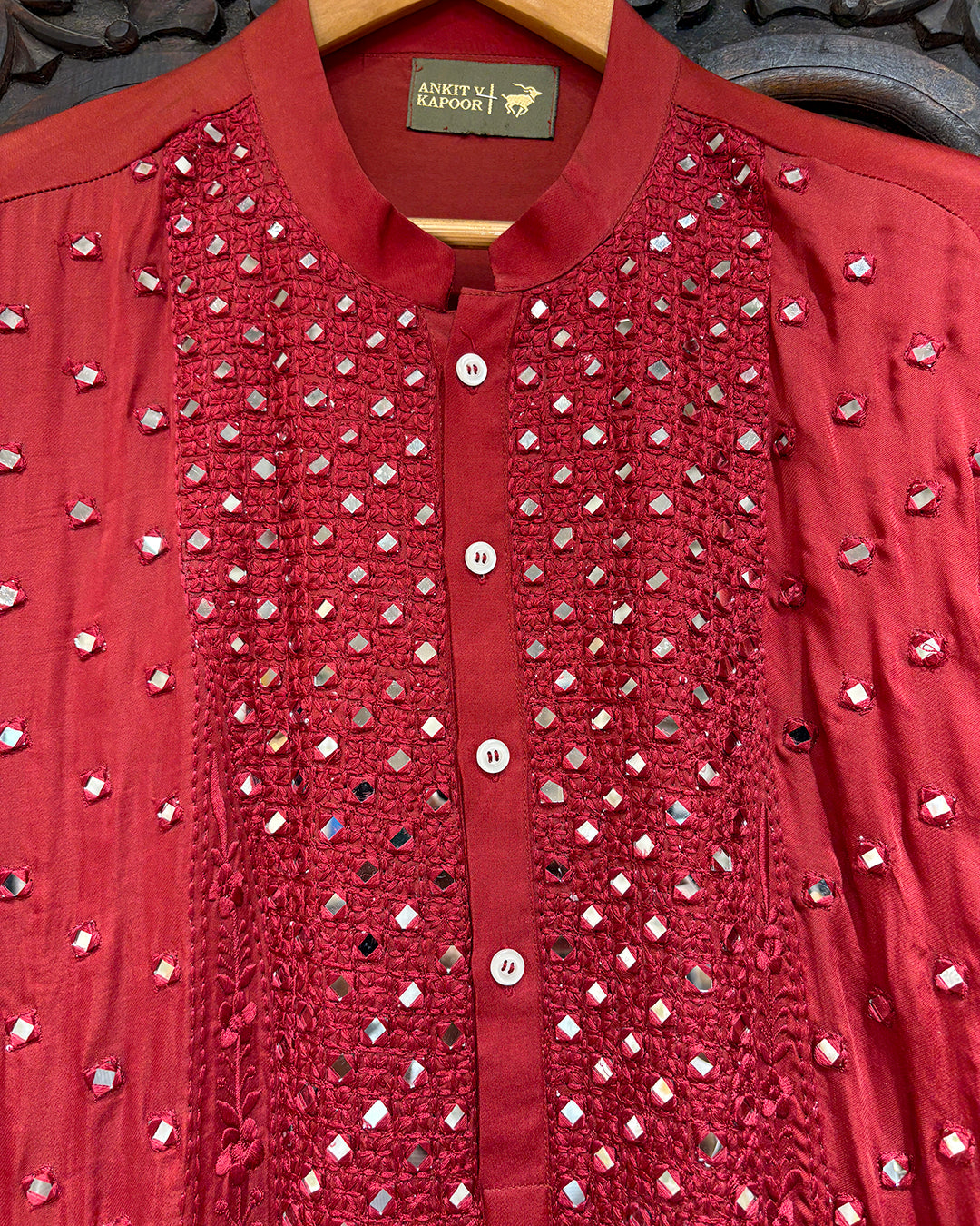 Ansari Mirror Embroidered Kurta set