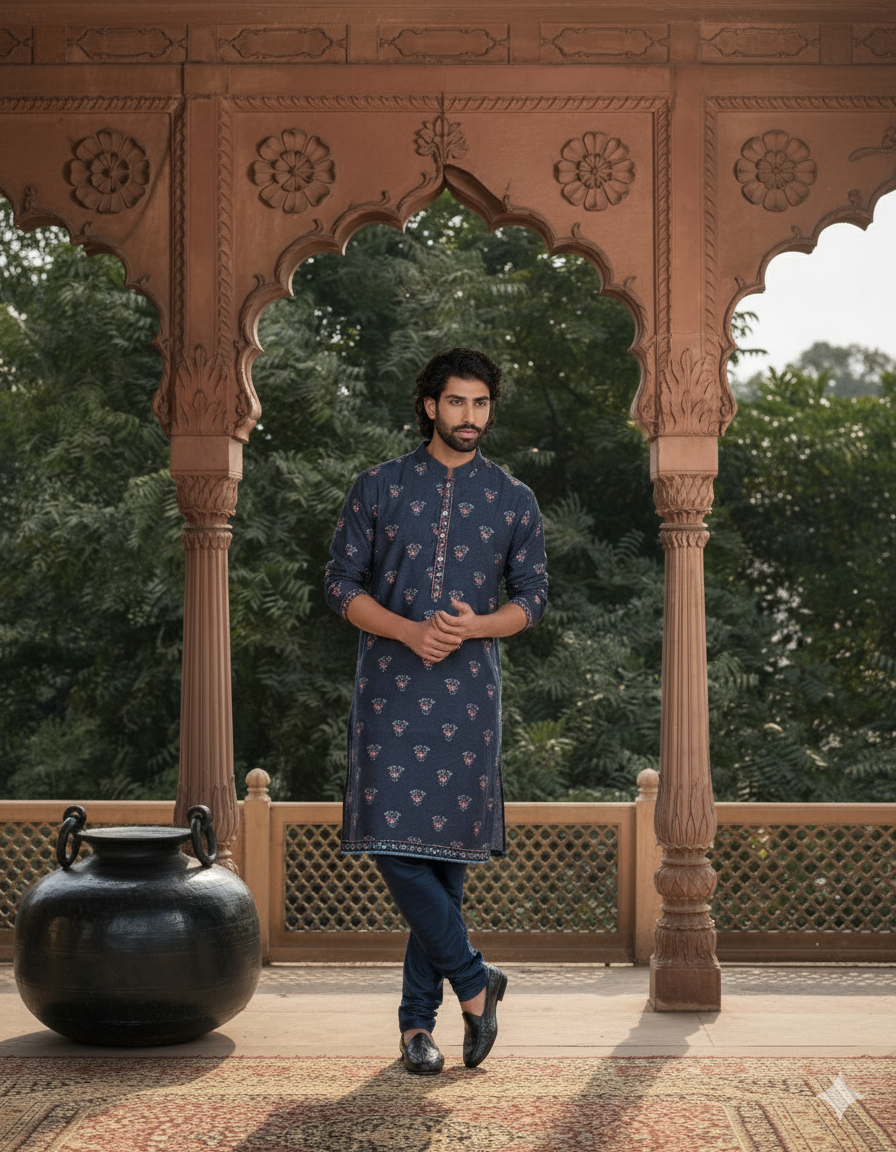 NOOR KURTA (NAVY)