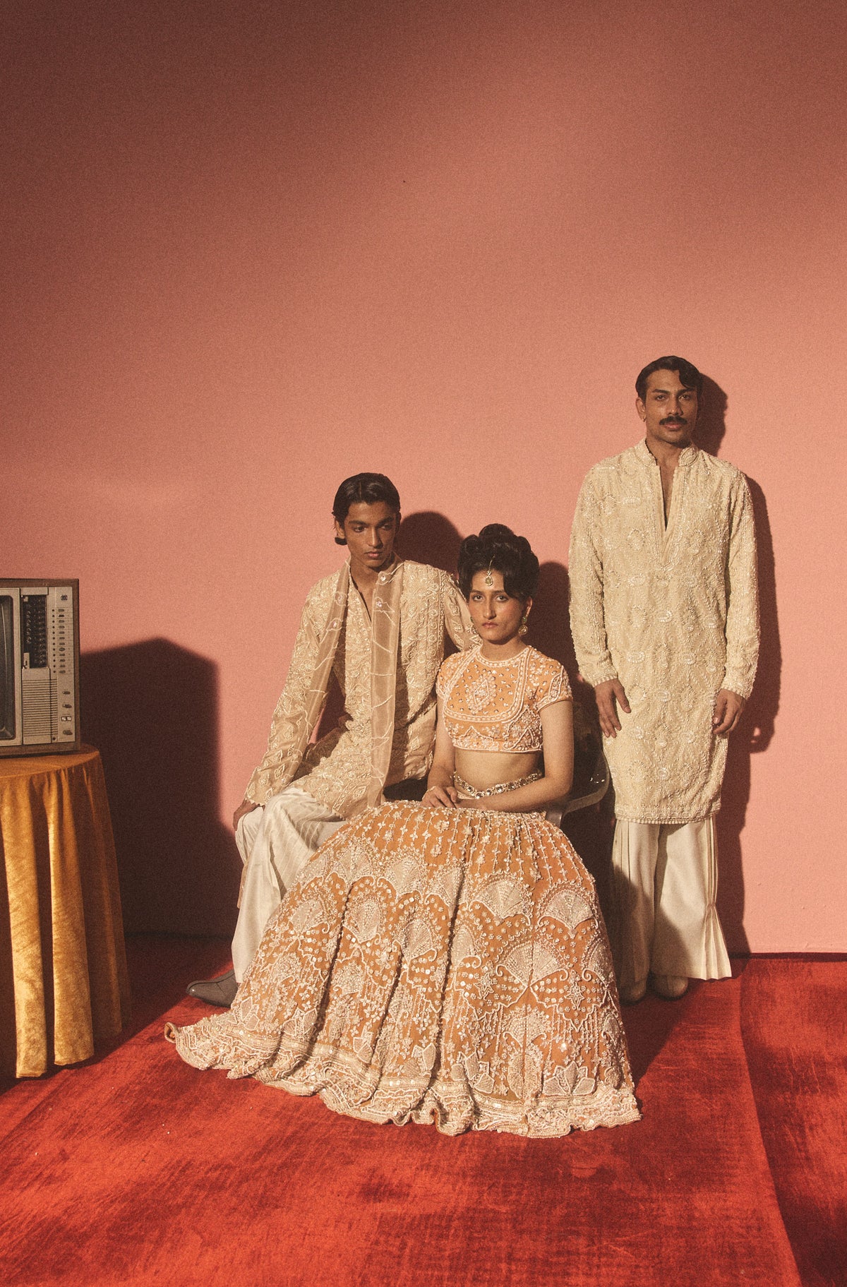 Kesari Jhoomar Lehenga