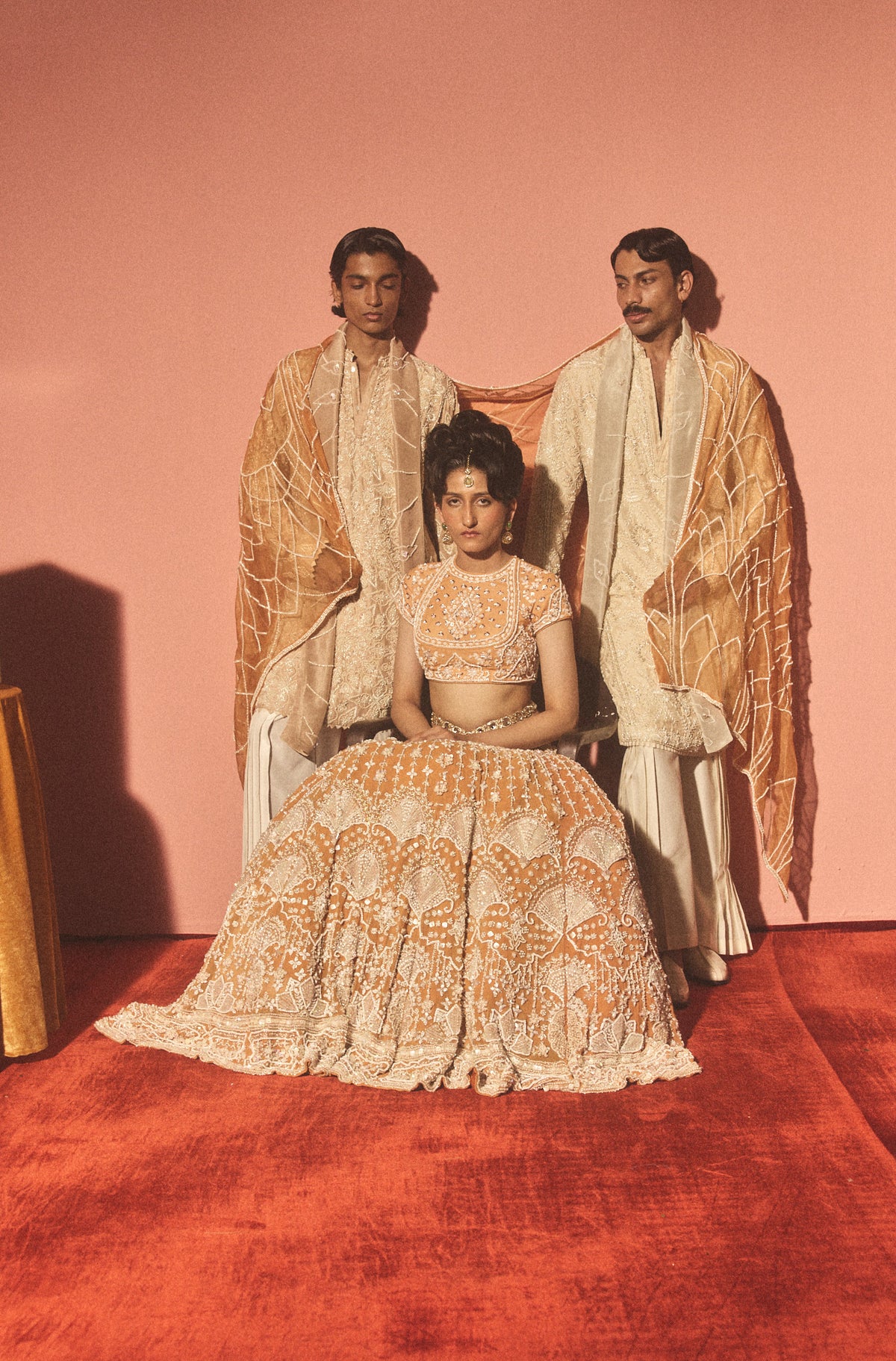 Kesari Jhoomar Lehenga