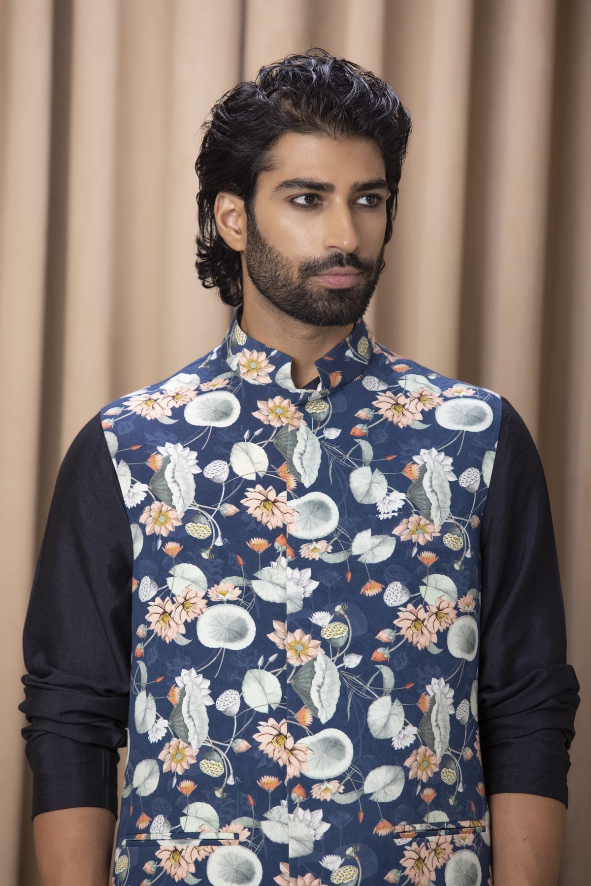 Blue Bandi Kurta Set for Men - Kamal Bandi Set