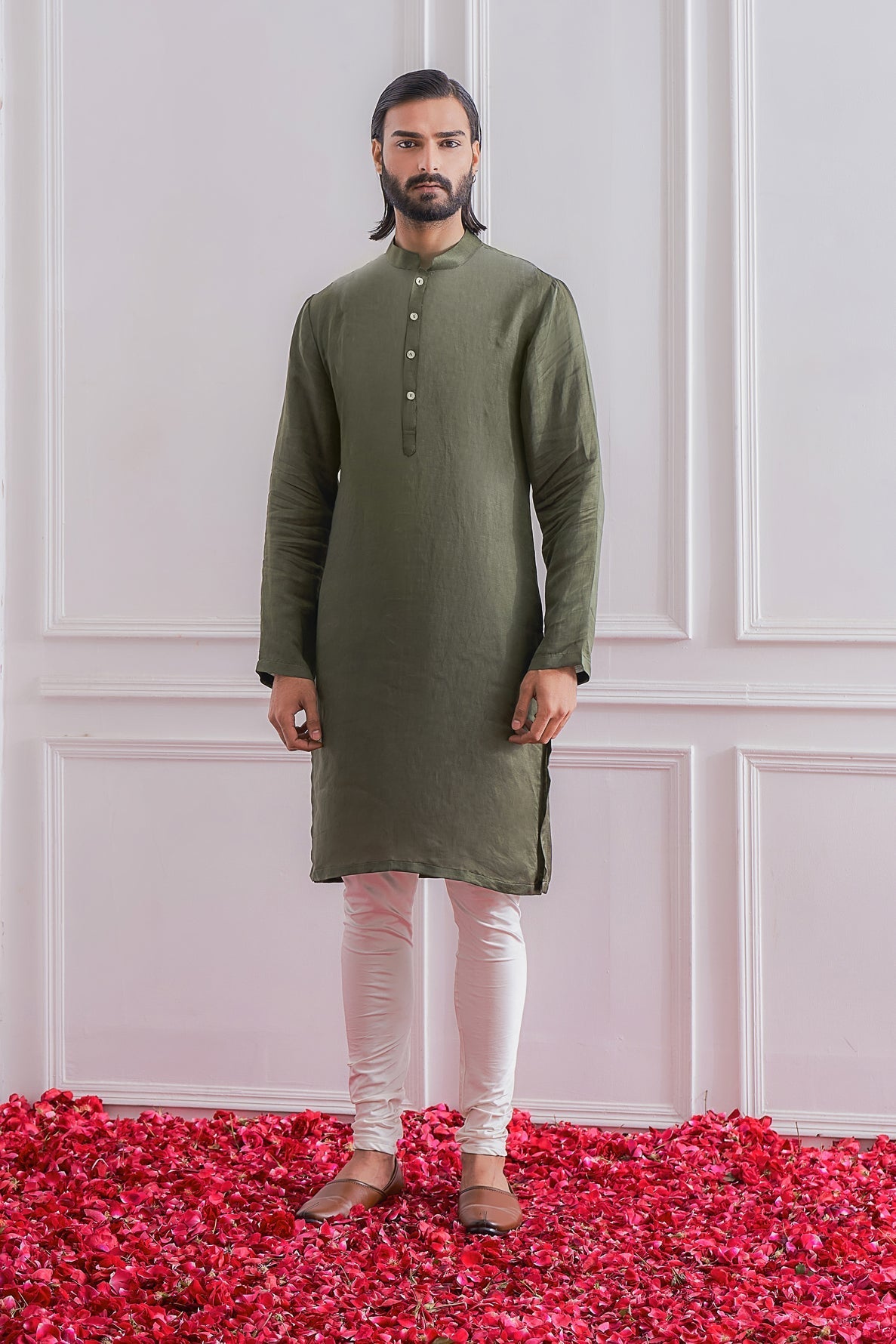 Military Green Bandi for Men - Khan-E-Wal Bandi Set