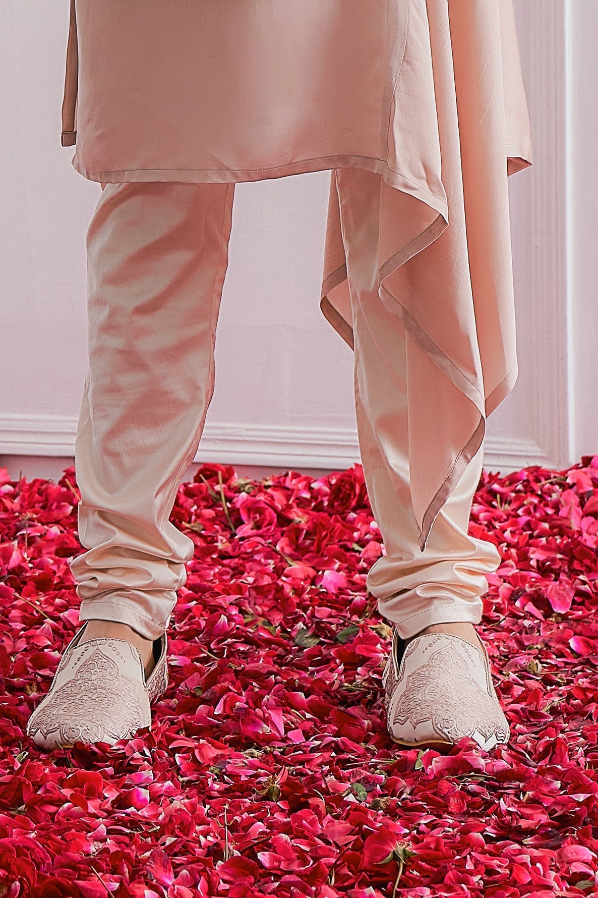 Dusty Rose Bandi Kurta for Men - Ahmedpur Bandi Set