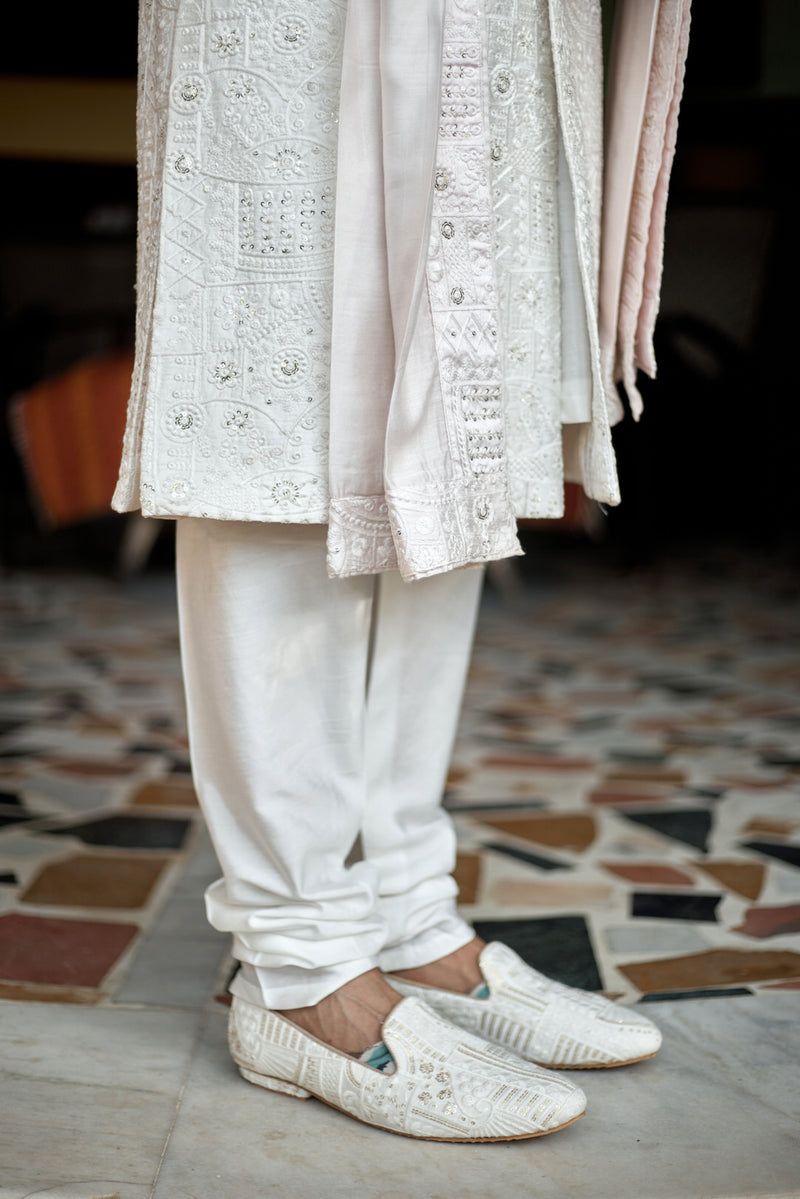 HASAN SHERWANI SET (IVORY)