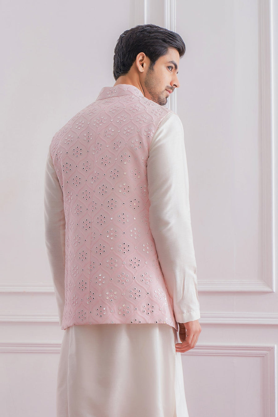 Pink Bandi Set for Men by Ankit V Kapoor - Hasilpur Bandi Set