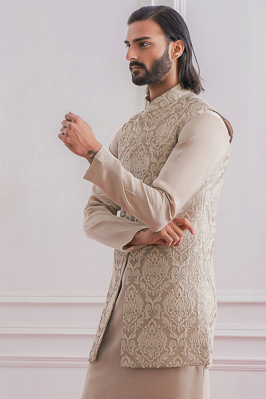 Embroidered Kurta Bandi for Men - Sukkur Bandi Set