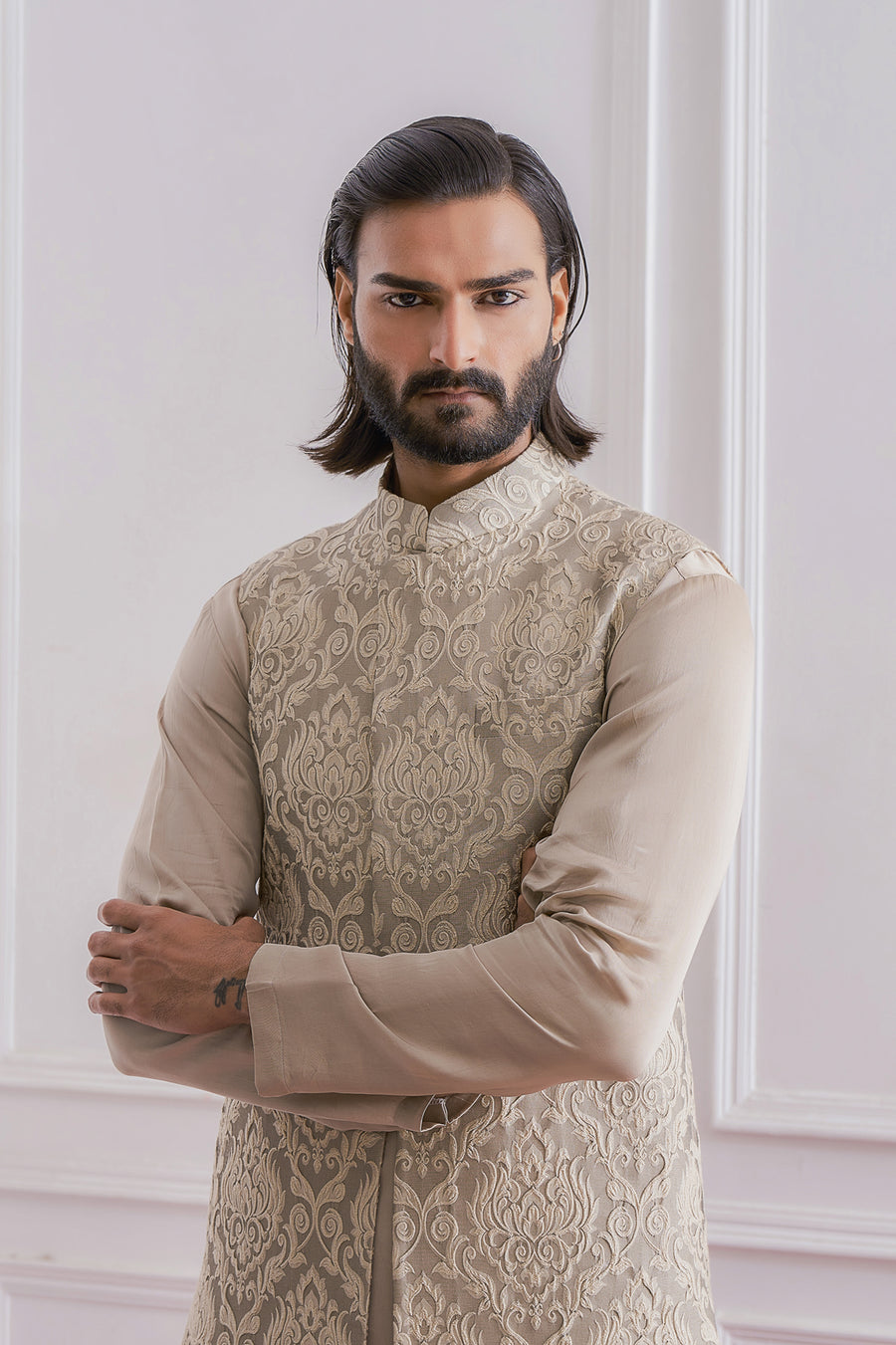 Embroidered Kurta Bandi for Men - Sukkur Bandi Set