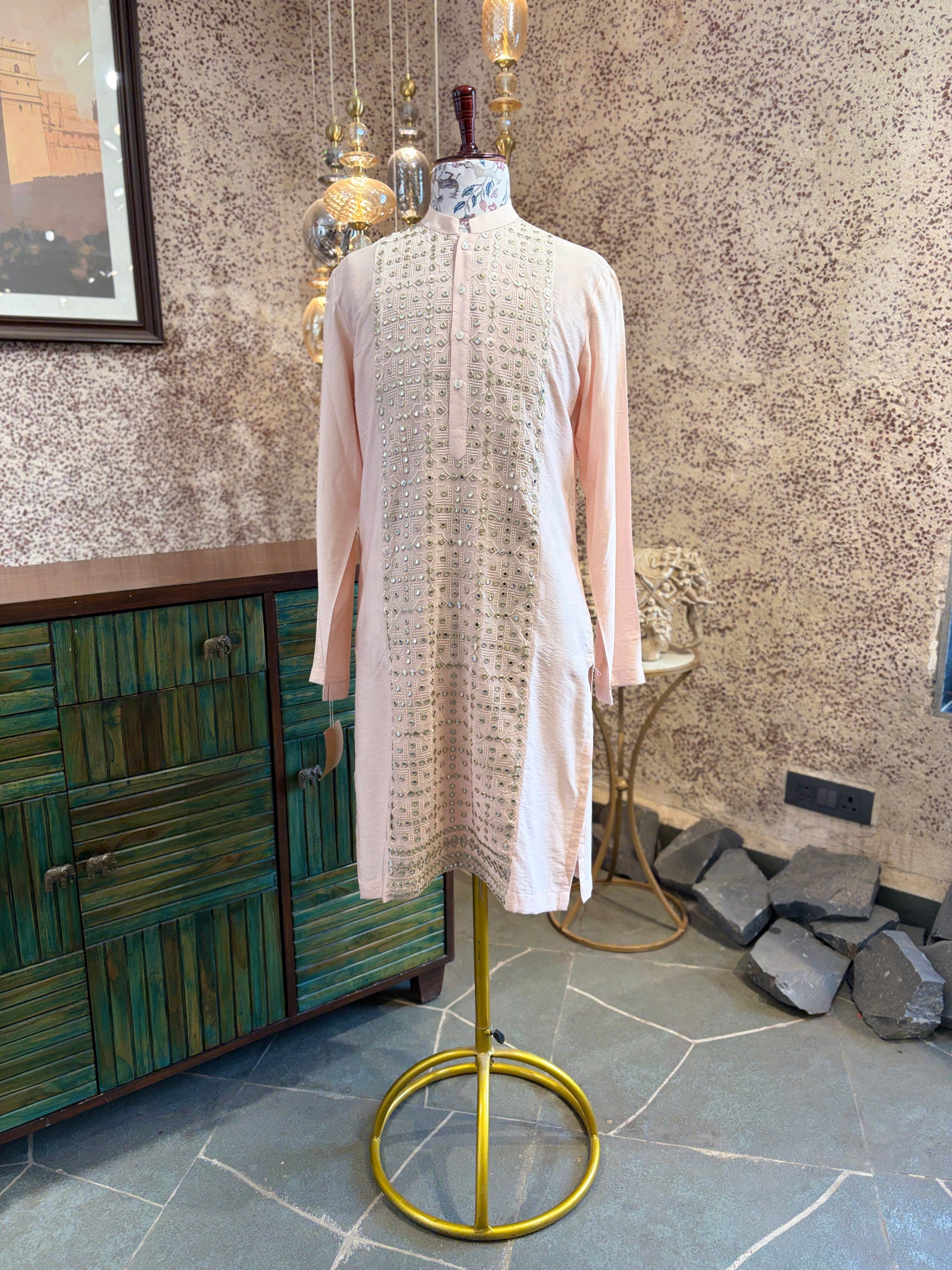 SAJID KURTA (DUSTY PEACH)