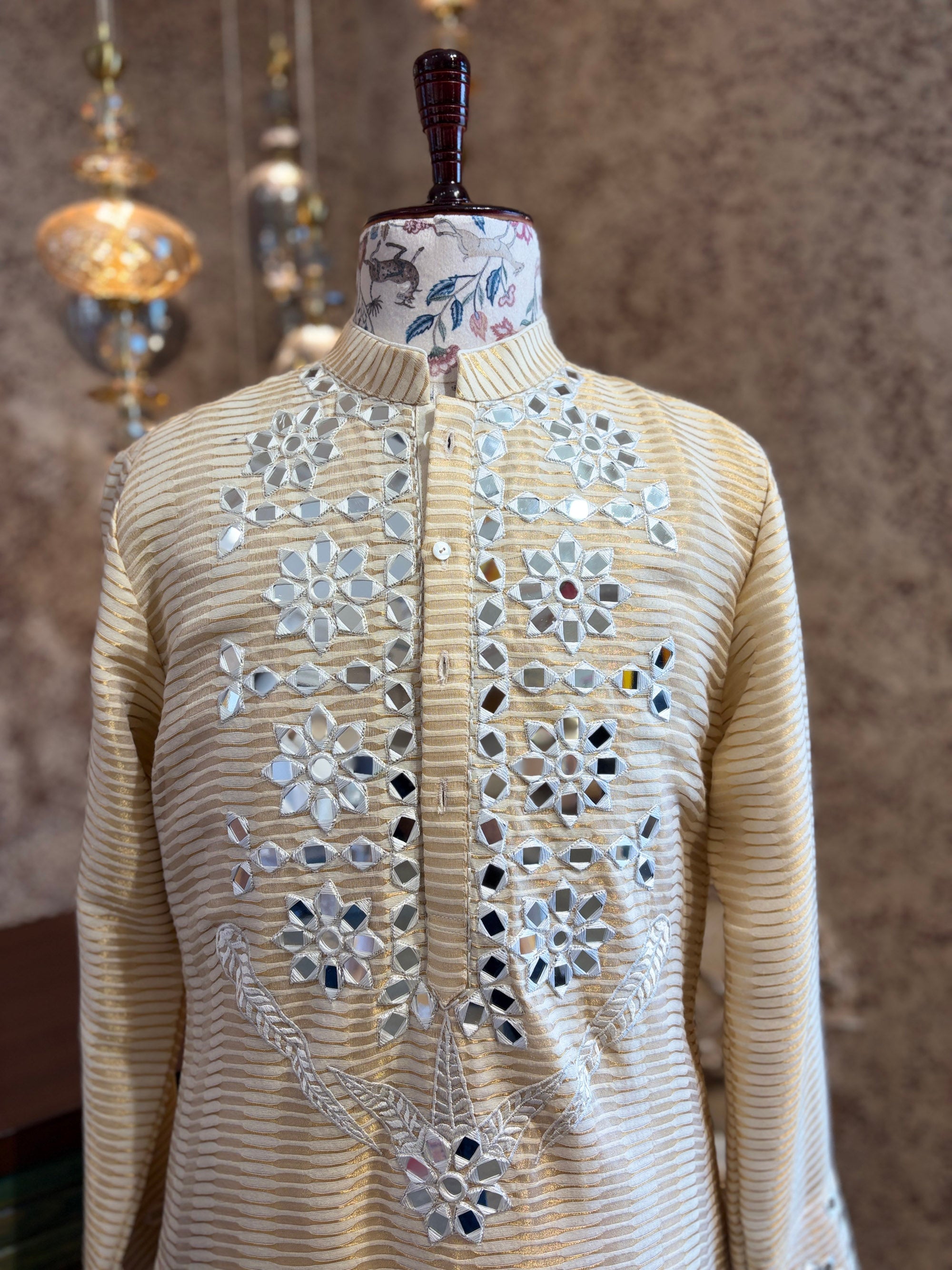 Juna Mahal Gold Kurta