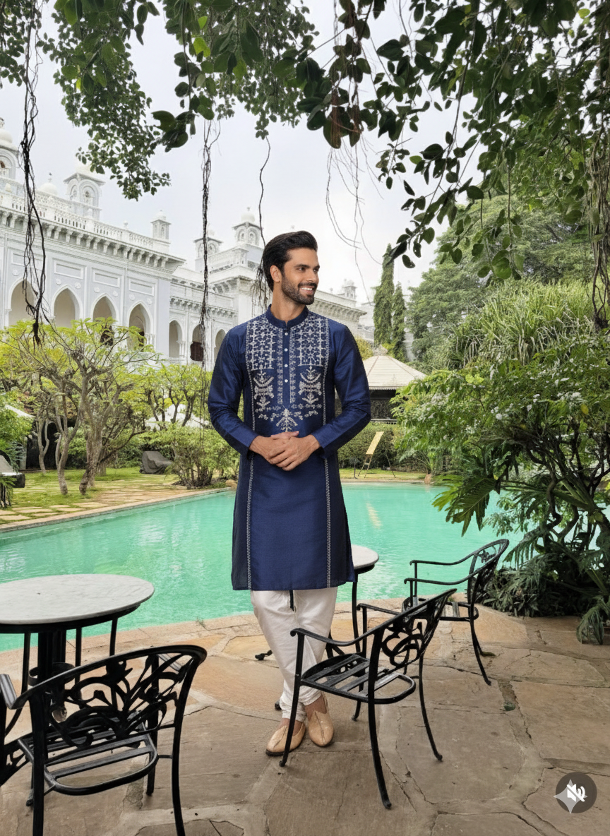GHAZI KURTA (Blue)