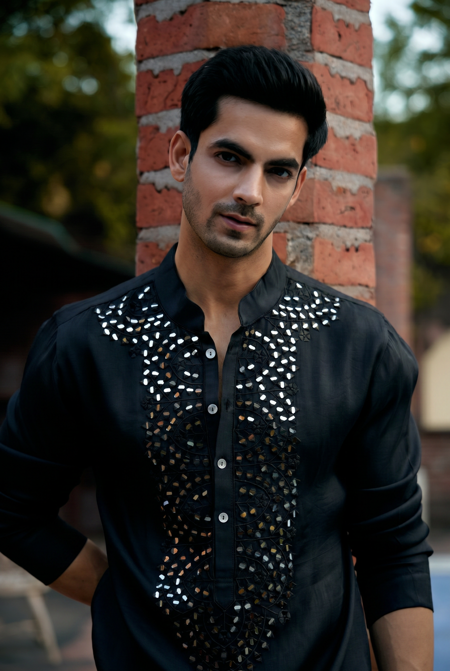 SHEHZAD KURTA - BLACK