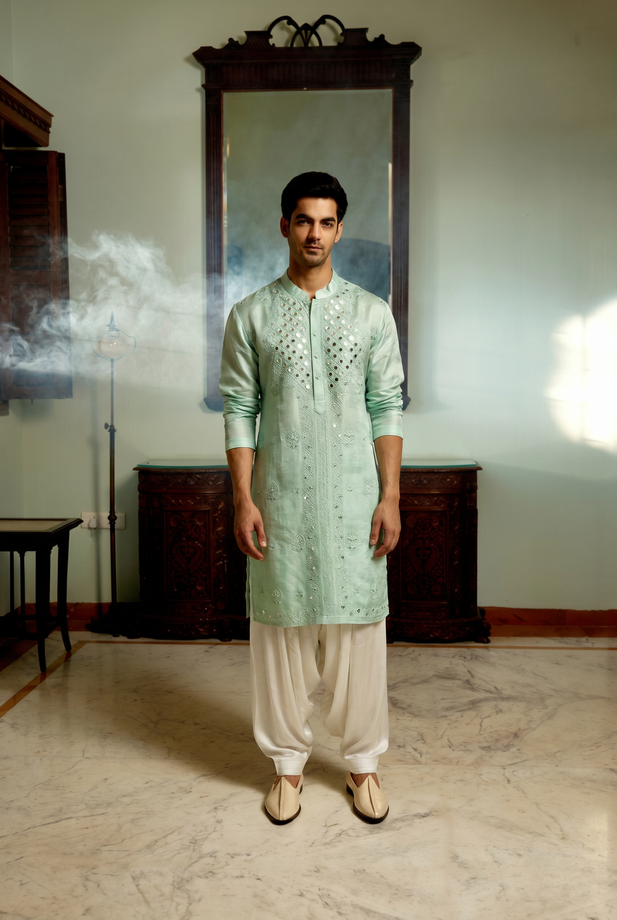 DANIYAL KURTA - MINT GREEN