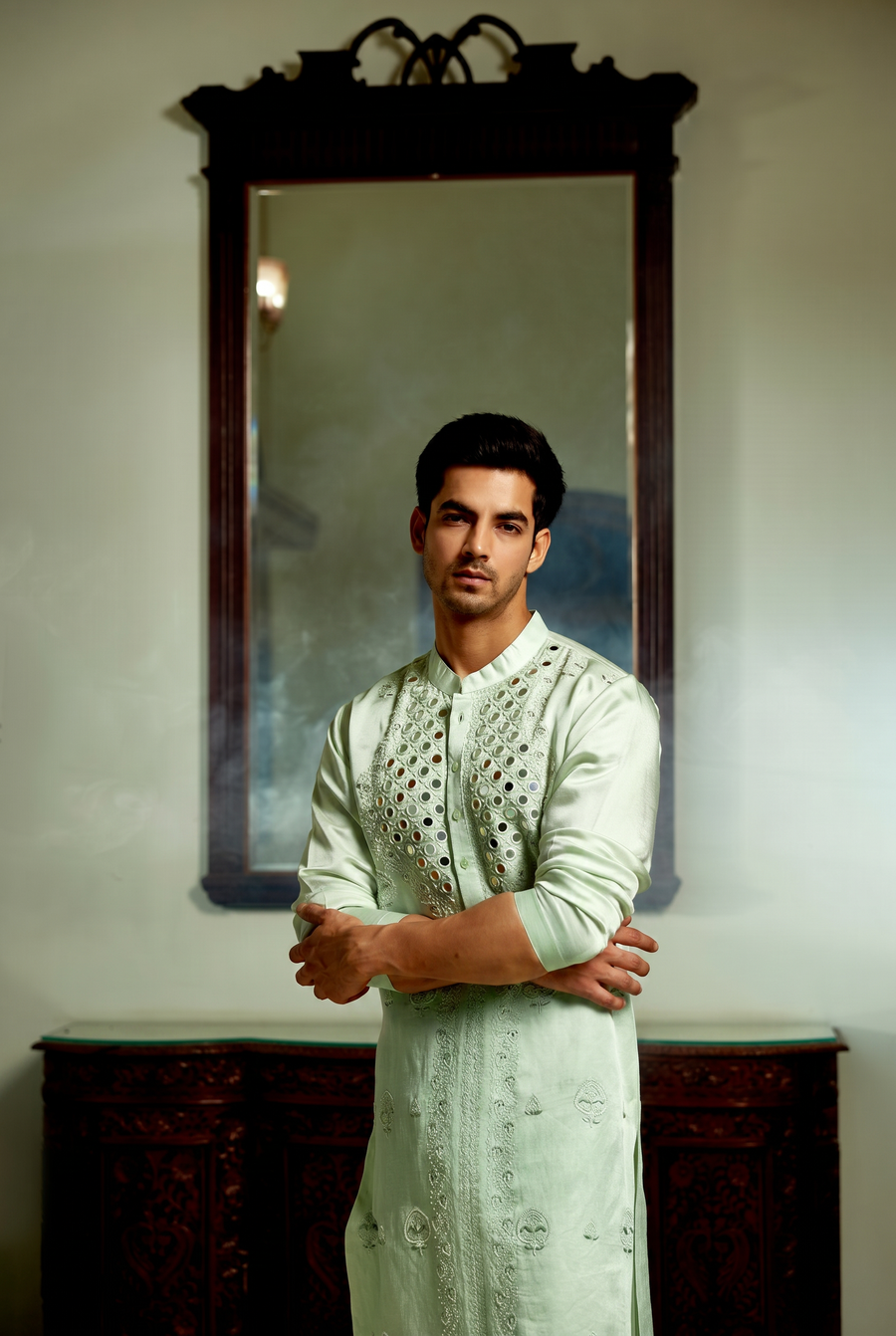 DANIYAL KURTA - MINT GREEN