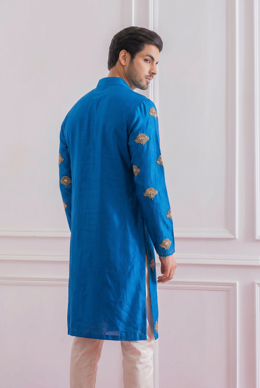 WAZIRABAD KURTA SET (AZURE BLUE)