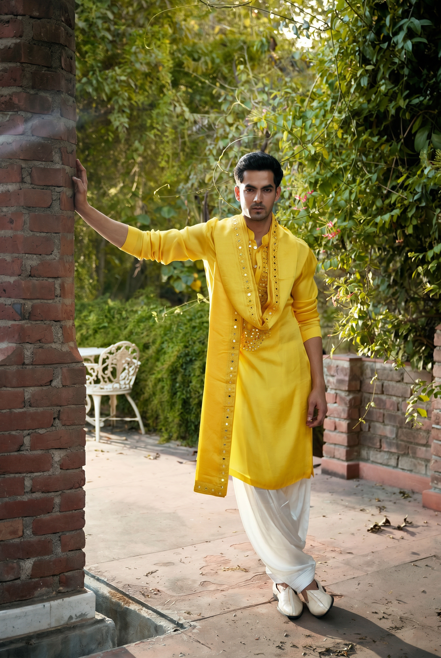 RANBIR KURTA - HALDI YELLOW