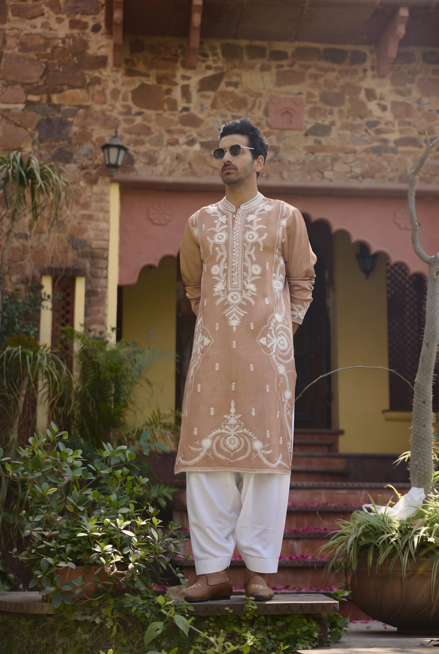 Falaknuma Kurta - Rose Gold