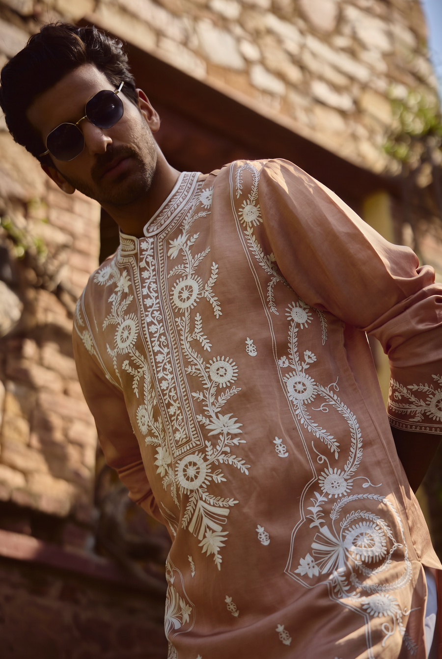 Falaknuma Kurta - Rose Gold