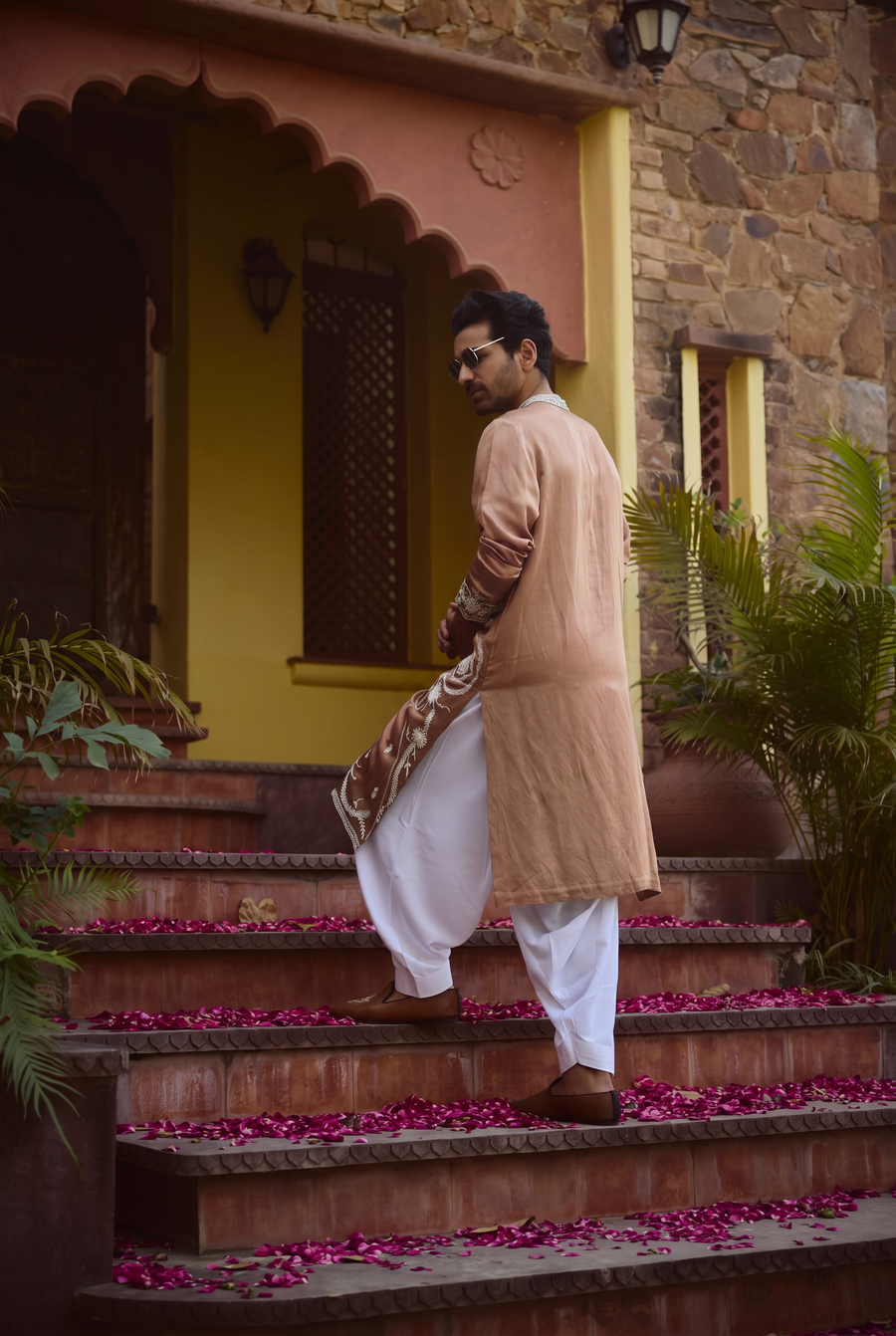 Falaknuma Kurta - Rose Gold