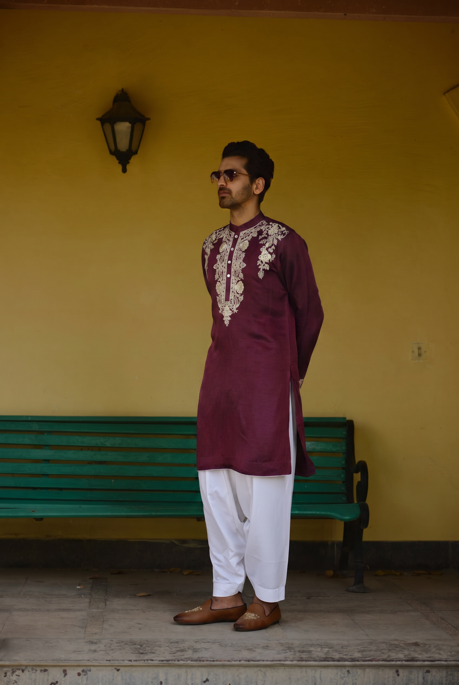 Kapurthala Kurta - Deep Wine