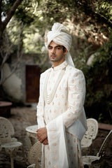 FAHAD SHERWANI SET (IVORY)