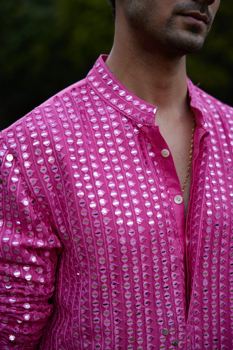 YASIR KURTA (HOT PINK)