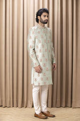 LAHORE SHERWANI SET (MINT GREEN)