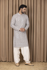 IMRAN KURTA (STEEL GREY)