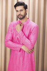 YASIR KURTA (HOT PINK)