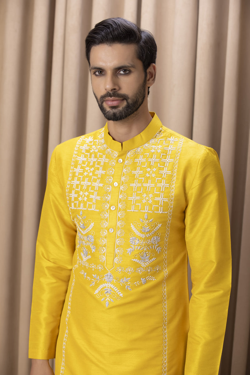 GHAZI KURTA (MUSTARD)