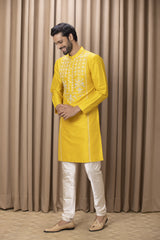 GHAZI KURTA (MUSTARD)