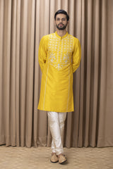 GHAZI KURTA (MUSTARD)