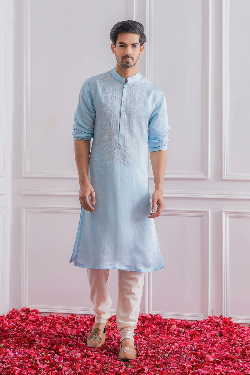 JHELUM KURTA SET (POWDER BLUE)