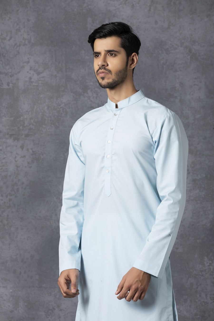 Powder Blue Classic Imported Cotton Kurta Set for Daytime Events | AVK Essentials