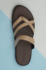 Beige Patent sheriff Slippers
