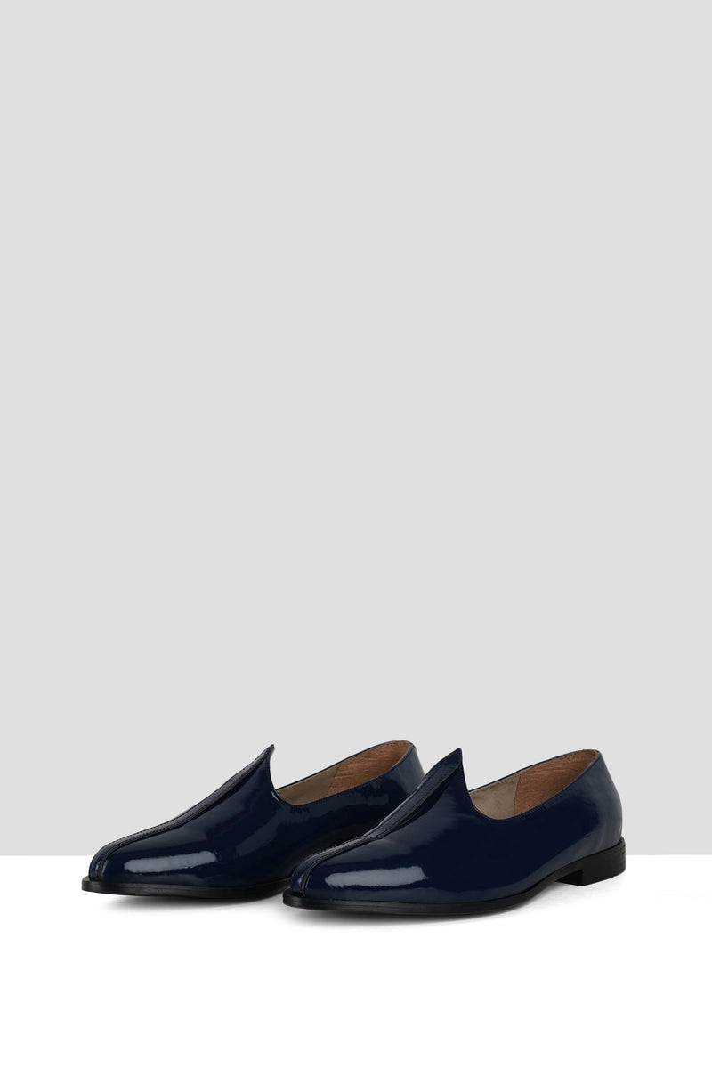 Navy Patent Leather Mojris