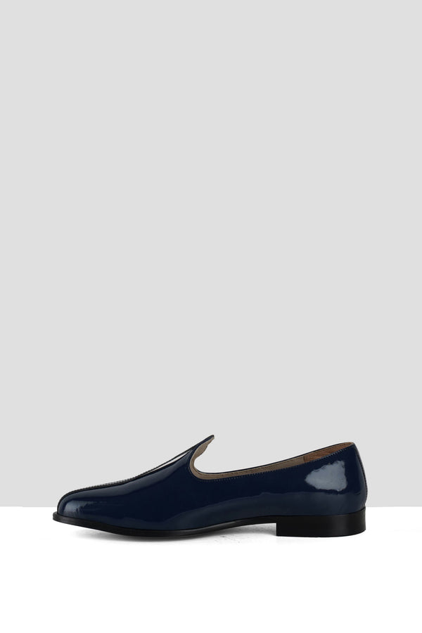 Navy Patent Leather Mojris