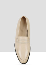 Nude Patent Leather Penny Loafers