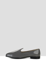 Grey Patent Leather Mojris