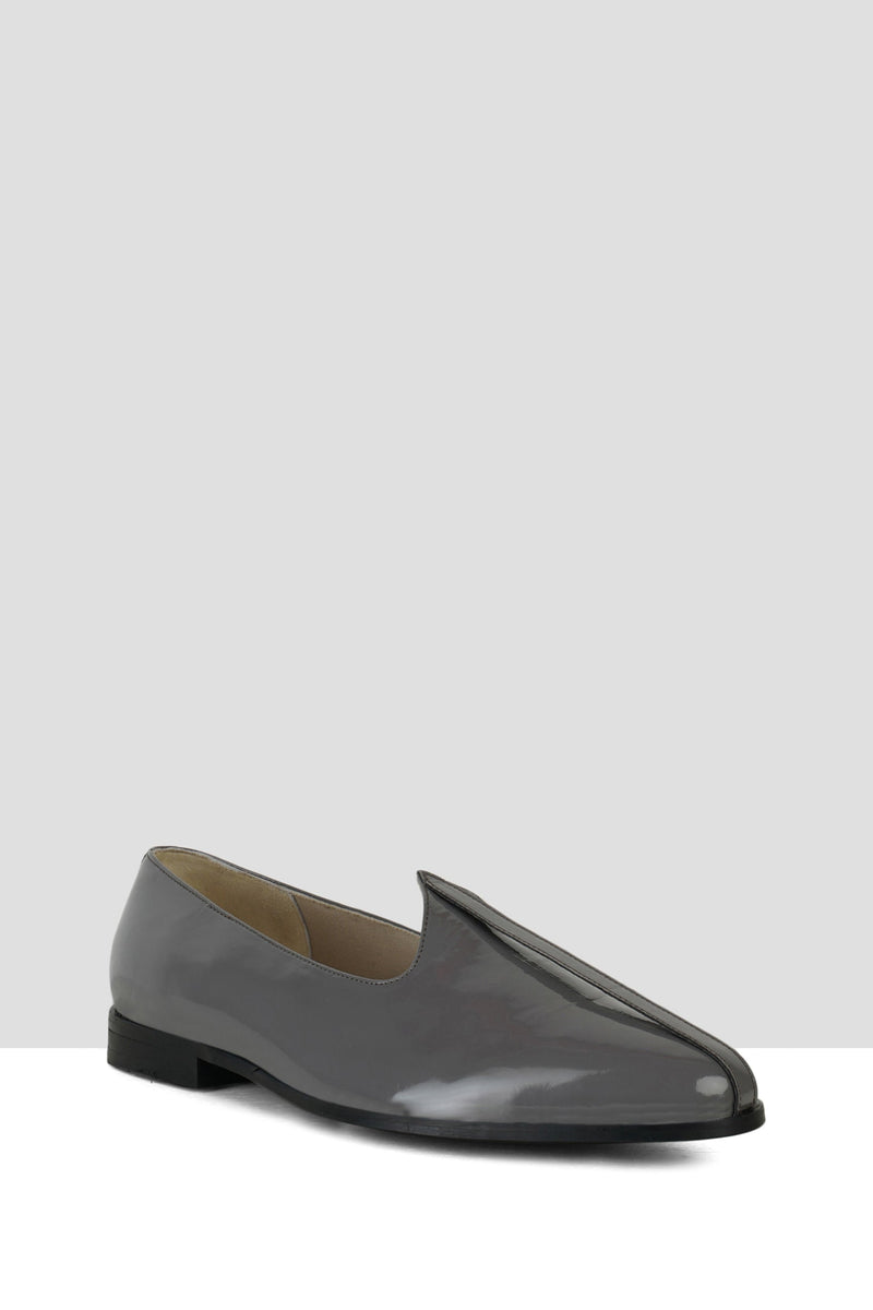 Grey Patent Leather Mojris