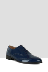 Navy Patent Leather Brogues