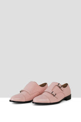 Pink Patent Leather Monks