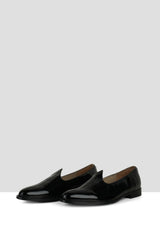 Black Patent Mojris