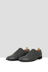 Grey Patent Leather Brogues