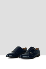 Navy Patent Leather Monks