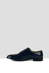 Navy Patent Leather Monks