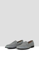 Grey Matte Penny Loafers